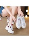 Gümüş Yaz Kadın Ayakkabı Örgü Yüksek Platformu Eğitmenler Beyaz Ayakkabı 9 Cm Topuklu Takozlar Sandalet Nefes Kadın Rahat Açık Ayakkabı