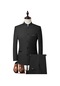 İkkb Erkek Slim Elbise 3'lü Takım Elbise - Siyah