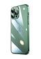 Noktaks - iPhone Uyumlu 14 Pro Max - Kılıf Sert Renkli Çerçeveli Koruyucu Riksos Kapak - Yeşil