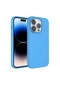 Kilifone - İphone Uyumlu İphone 14 Pro Max - Kılıf Sıvı Teknolojili Silinebilir Sert Kivi Kapak - Mavi
