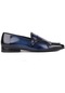 Shoetyle - Lacivert Rugan Deri Tokalı Erkek Klasik Ayakkabı 250-2300-792-lacivert