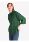 Colins Regular Fit Desenli Yeşil Kadın Uzun Kol Gömlek