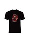 Stranger Things Baskılı Unisex %100 Pamuk Siyah T-shirt SIYAH Siyah