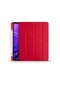 Kilifolsun iPad Uyumlu Air 10.9 2022 5.nesil Kalem Bölmeli Stand Olabilen Origami Tri Folding Kılıf Kırmızı