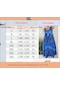 İkkb Moda Dijital Baskı Kadın Elbise Kraliyet Mavisi