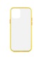 Kilifone - İphone Uyumlu İphone 12 - Kılıf Arkası Mat Buzlu Kenarı Renkli Düğmeli Fri Silikon - Sarı