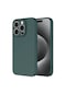 Kilifone - İphone Uyumlu İphone 15 Pro Max - Kılıf İçi Kadife Koruyucu Mara Lansman Kapak - Koyu Yeşil