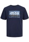 Jack&jones O Yaka Büyük Beden Lacivert Erkek T-shirt 12257335