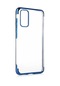 Kilifone - Samsung Uyumlu Galaxy S20 - Kılıf Dört Köşesi Renkli Arkası Şefaf Lazer Silikon Kapak - Mavi