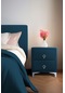 Harmony Silver Iki Çekmeceli Komodin- Yatak Odası Kumaş Döşemeli 2 Kapaklı Komodin Modeli Mavi