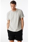 Erkek T-shirt %100 Pamuk Regular Fit Standart Kesim Bisiklet Yaka Basic Tişört Basıc-t-shırt1 Gri