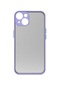 Kilifone - İphone Uyumlu İphone 14 Plus - Kılıf Arkası Buzlu Renkli Düğmeli Hux Kapak - Lila