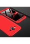 Tecno - Samsung Galaxy Uyumlu J7 Duo - Kılıf 3 Parçalı Parmak İzi Yapmayan Sert Ays Kapak - Kırmızı