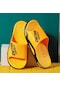 Sarı Kalın Tabanlı Terlik Erkek Dış Giyim Trendi Kaymaz Aşınmaya Dayanıklı Ev Çift Plaj Sandaletleri Ve Terlikler Açık Erkek