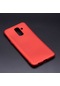Kilifone - Samsung Uyumlu Galaxy J8 - Kılıf Mat Renkli Esnek Premier Silikon Kapak - Kırmızı
