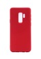 Noktaks - Samsung Galaxy Uyumlu S9 Plus - Kılıf Mat Renkli Esnek Premier Silikon Kapak - Kırmızı