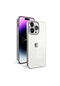 Kilifone - İphone Uyumlu İphone 14 Pro Max - Kılıf Arkası Şeffaf Kenarları Renkli Sert Sun Kapak - Gümüş