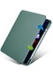 Noktaks - iPad Uyumlu 10.2 2021 9.nesil - Kılıf Kalem Bölmeli Dönebilen Stand Olabilen Termik Tablet Kılıfı - Gri