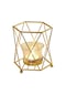 Suntek Cam Mumluk Tealight Şamdan Adak Mum Altın 10x9x11cm