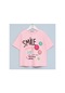 Kız Çocuk Kısa Kol Tişört - 3221755 - Pembe-pembe