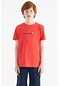 Tommy Life Coral Baskı Detaylı O Yaka Standart Kalıp Erkek Çocuk T-shirt - 11117 Mercan