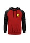 Ferrari Logo Kırmızı Renk Reglan Kol Sweatshirt