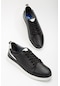 Hakiki Deri Bağcıklı Çift Renk Taban Siyah Erkek Günlük Casual Ayakkabı-2654-sıyah