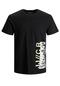 Jack & Jones  Jcowalk Tee Ss Crew Neck Siyah Erkek Kısa Kol T-Shirt 000000000101112138