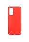 Kilifone - Samsung Uyumlu Galaxy S20 Fe - Kılıf Mat Renkli Esnek Premier Silikon Kapak - Kırmızı