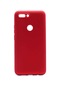 Tecno - Casper Via F2 - Kılıf Mat Renkli Esnek Premier Silikon Kapak - Kırmızı