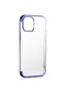 Kilifone - İphone Uyumlu İphone 12 Mini - Kılıf Dört Köşesi Renkli Arkası Şefaf Lazer Silikon Kapak - Mavi