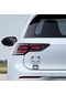 Kızgın Erkek Panda Sticker - Araba Sticker - 13cmx20cm - Gri