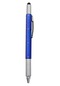 Mavi 6in1 Çok İşlevli Çakı Tükenmez Kalem Tornavida Cetvel Su Terazisi Yaratıcı Kırtasiye Hediye Dokunmatik Ekran Stylus Tasarım Kapasitif Kalem