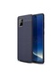 Noktaks - Samsung Galaxy Uyumlu A81 Note 10 Lite - Kılıf Deri Görünümlü Auto Focus Karbon Niss Silikon Kapak - Lacivert