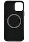 Tecno - İphone Uyumlu İphone 12 Mini - Kılıf Kablosuz Şarj Destekli Leathersafe Magsafe Kapak - Pembe