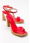 Luvishoes Reina Kırmızı Cilt Kadın Topuklu Ayakkabı
