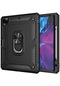 Noktaks - iPad Uyumlu Pro 12.9 2020 4.nesil - Kılıf Çift Katman Koruyucu Vega Tablet Arka Kapak - Siyah
