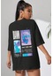 Unisex Find Your Way Baskılı Tasarım Tshirt Siyah