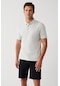 Avva Erkek Gri Regular Fit Çıtçıtlı Polo Yaka T-Shirt