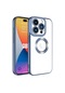 Mutcase - İphone Uyumlu İphone 15 Pro - Kılıf Kamera Korumalı Tatlı Sert Omega Kapak - Sierra Mavi