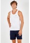 Maraton Active Slimfit Erkek Atlet Yaka Kolsuz Training Beyaz Atlet 824009-Beyaz