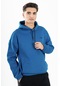Maraton Sportswear Comfort Erkek Kapşonlu Düşük Kol Outdoor Gece Mavisi Sweatshirt 22678-gece Mavisi