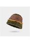 Hyt-sıcağa Dayanıklı Yün Şapka Peluş Örme Şapka Sonbahar Kış-kahverengi - Beyaz