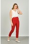 Fa Pantolon Kadın Bilek Boy Önden Çizgi Dikişli Dar Kalıp Pantolon 6000 Kırmızı