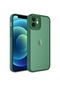 More Tr iPhone Uyumlu 11 Kılıf Kamera Korumalı Transparan Zore Post Kapak Koyu Yeşil