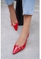 Bonita Kırmızı Rugan Kemer Detaylı Bilek Bağlı Kadın Topuklu Ayakkabı