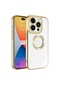 Noktaks - iPhone Uyumlu  15 Pro - Kılıf Kamera Korumalı Tatlı Sert Omega Kapak - Gold