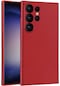 Ekılıf - Samsung Galaxy S24 Ultra Uyumlu Kılıf Mat Soft Premier Silikon Kapak - Kırmızı