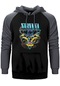 Nirvana Poster Gri Renk Reglan Kol Kapşonlu Sweatshirt