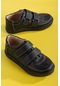 Şirinbebe Şiringenç Ortopedik Cırtlı Kalın Taban Siyah Erkek Çocuk Ayakkabı-2487-siyah